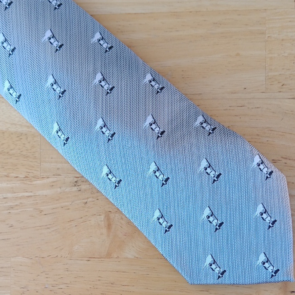Johnson Brothers Gray and Black Captain Moroni Title of Liberty Patterned Tie